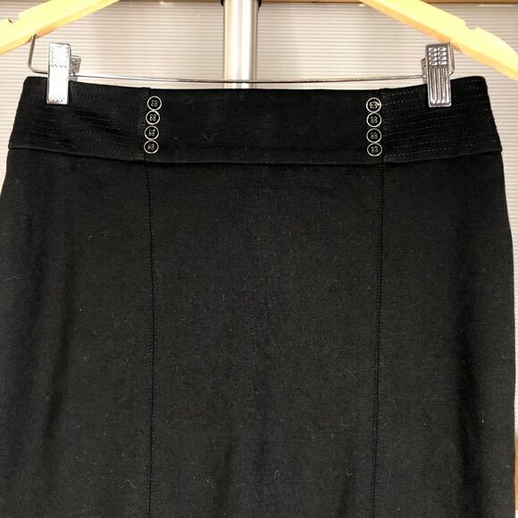WHITE HOUSE BLACK MARKET Black Pencil Skirt Sz 4 - Picture 5 of 7